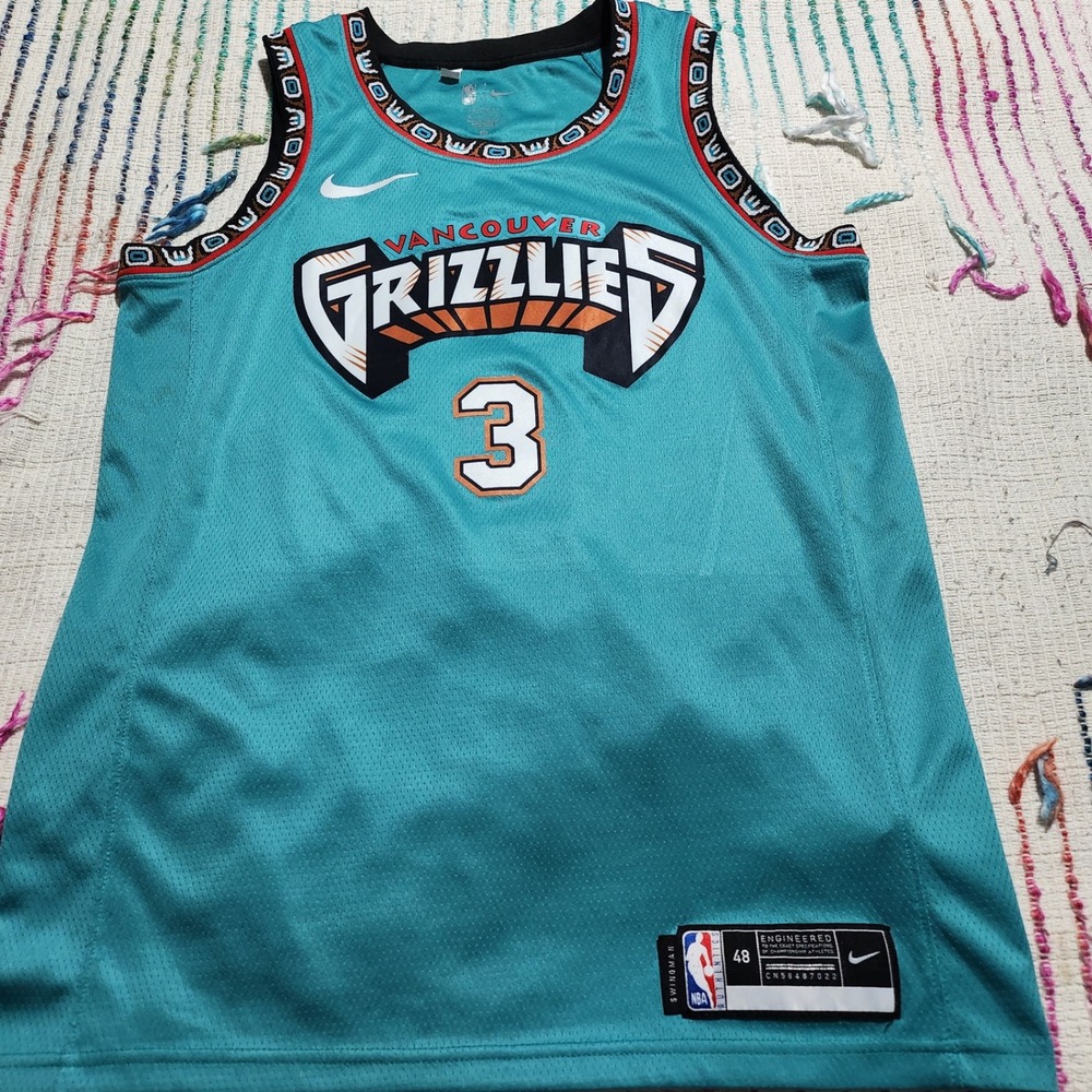 Nike Vancouver Grizzlies NBA Swingman Jersey Teal Blue Mens Size 48 Large #3